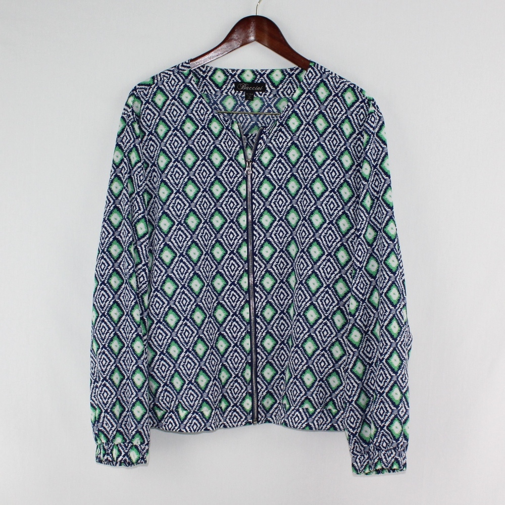 Baccini Light weight Geo print Jacket, sz: 22/24W